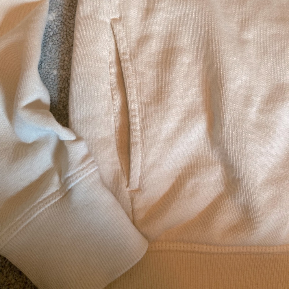 Pact Women's Essential Vintage Button-Up Cardigan/Sweatshirt Jacket in Cream - Picture 3 of 7